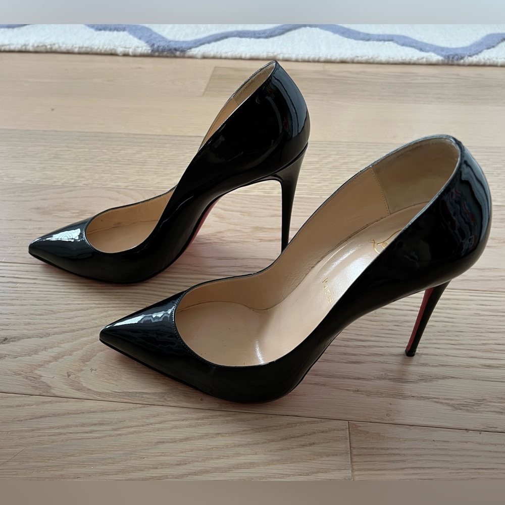 Christian Louboutin Pigalle Follies 100 Black Patent 41.5